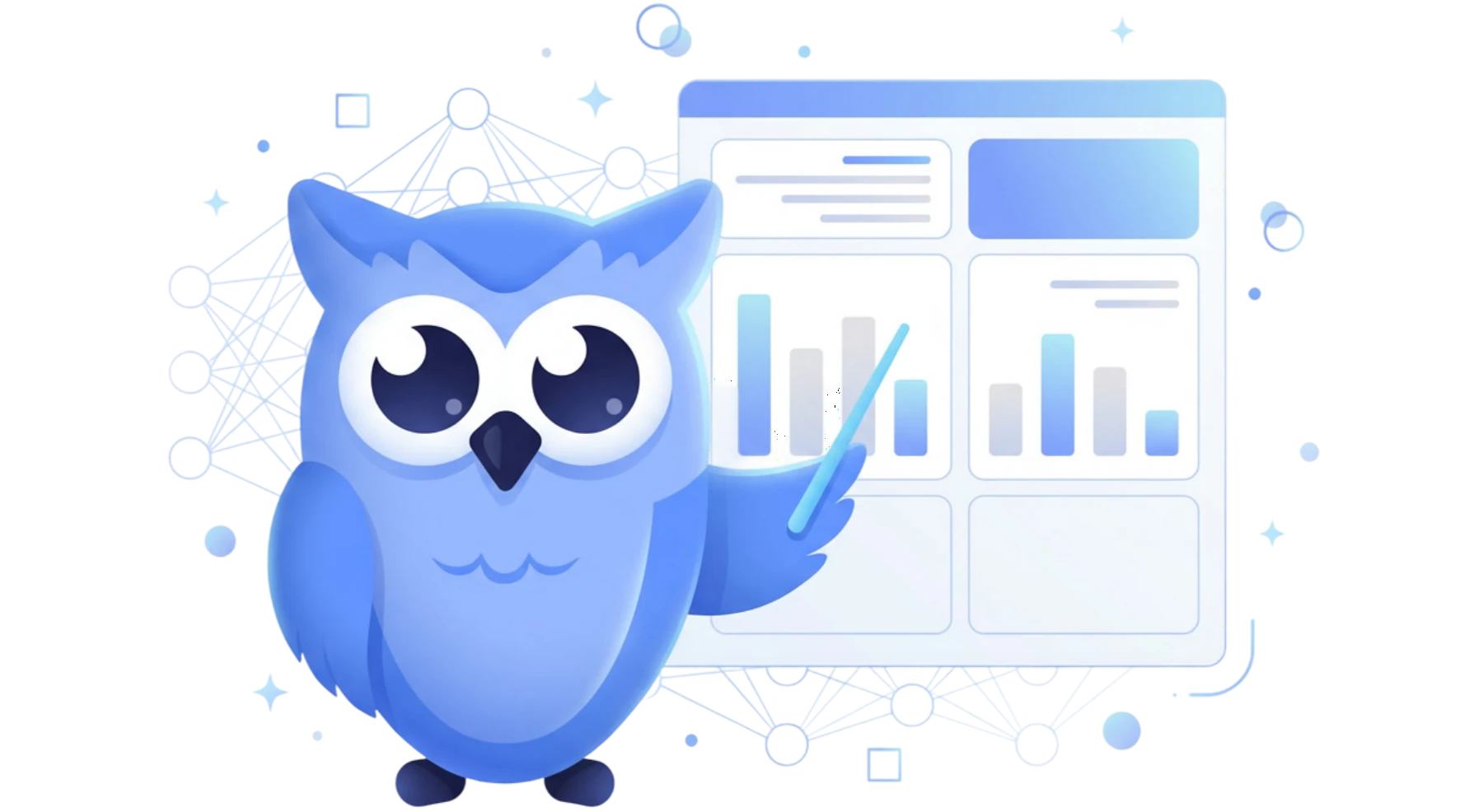 Owl teaching the lesson